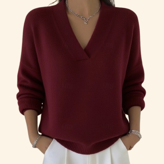 Relaxed V-Neck Sweater