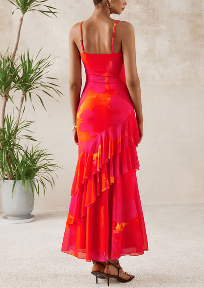 Floral Tiered Maxi Dress - Spaghetti Strap, Beach - photo 24