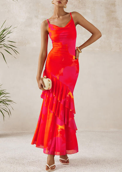 Floral Tiered Maxi Dress - Spaghetti Strap, Beach - photo 23