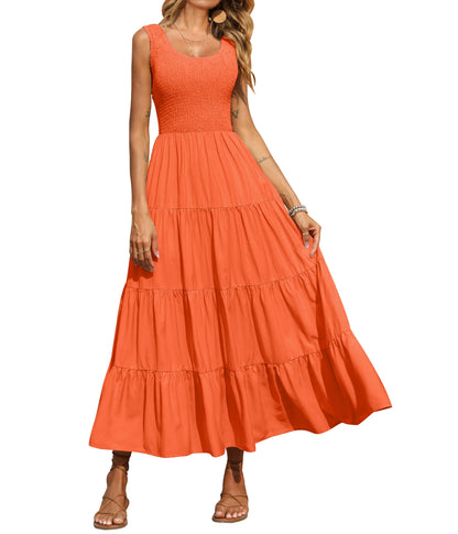 Smocked Tiered Maxi Dress - Tank, Casual - photo 52