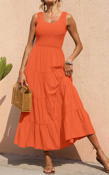 Smocked Tiered Maxi Dress - Tank, Casual - photo 54