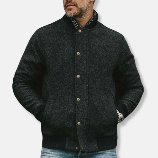 Orsenvi Nordisk-Flair Wool Blend Bomber Jacket