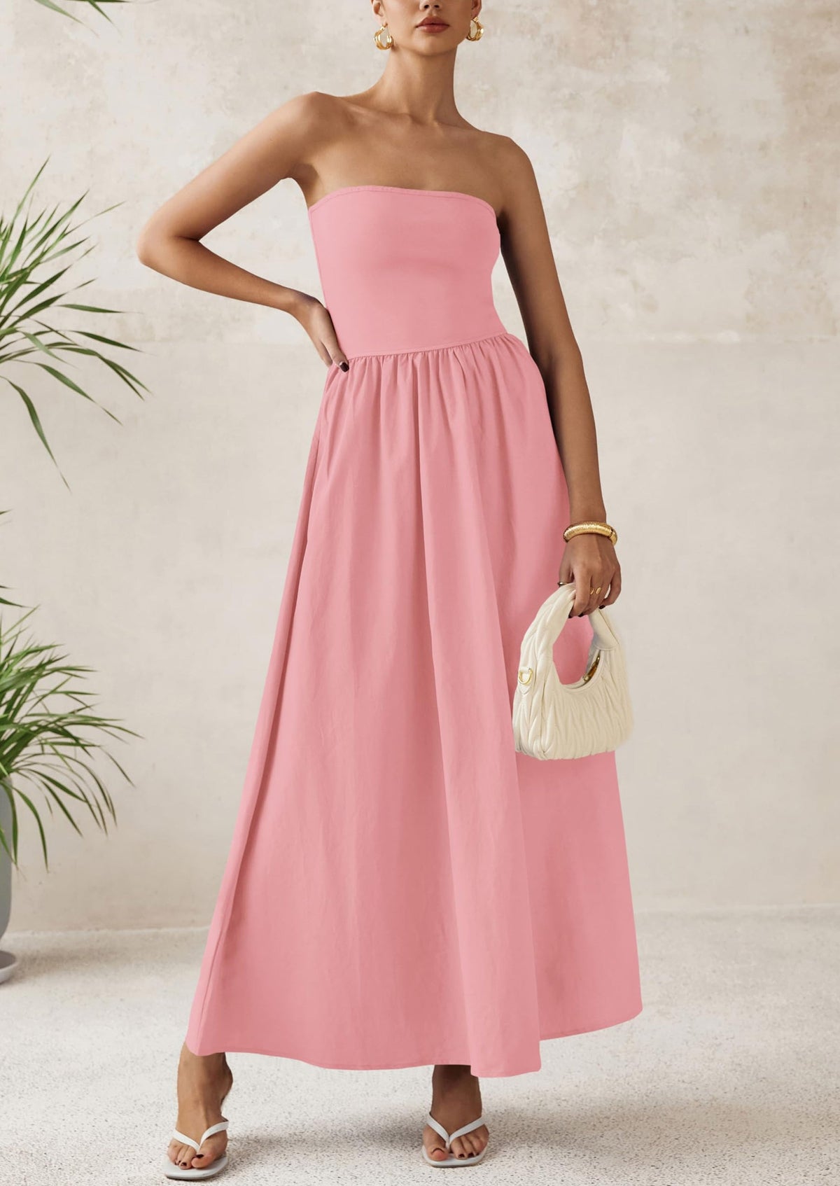 A-Line Flowy Maxi Dress - Strapless, Party - photo 38