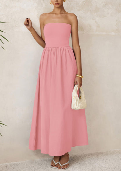 A-Line Flowy Maxi Dress - Strapless, Party - photo 39