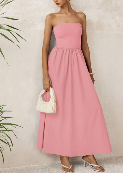 A-Line Flowy Maxi Dress - Strapless, Party - photo 37