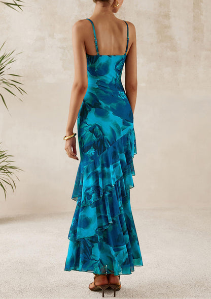 Floral Tiered Maxi Dress - Spaghetti Strap, Beach - photo 11