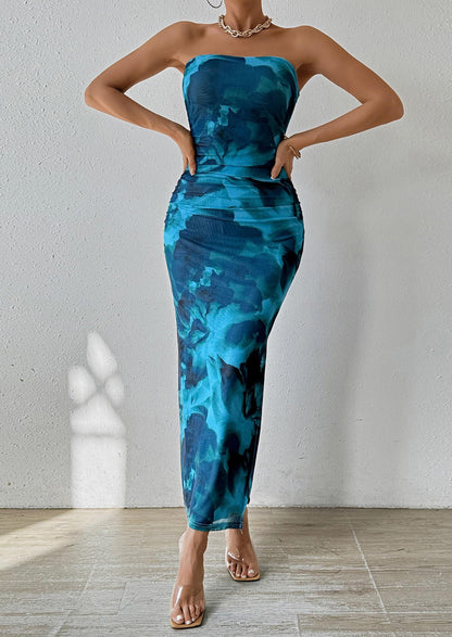 Floral Bodycon Maxi Dress - Strapless, Party - photo 34