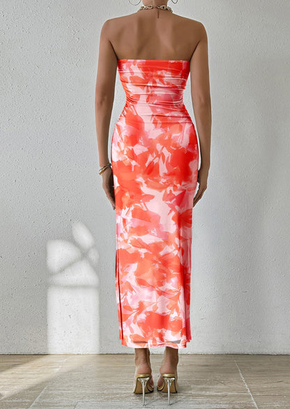 Floral Bodycon Maxi Dress - Strapless, Party - photo 39