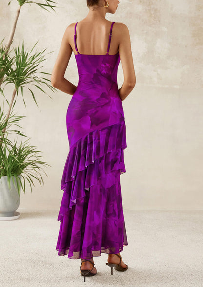 Floral Tiered Maxi Dress - Spaghetti Strap, Beach - photo 38