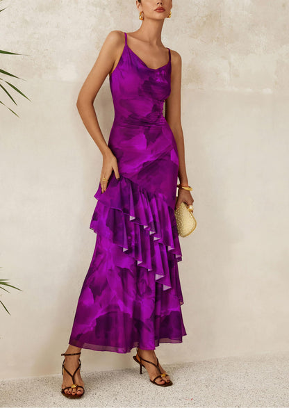 Floral Tiered Maxi Dress - Spaghetti Strap, Beach - photo 43