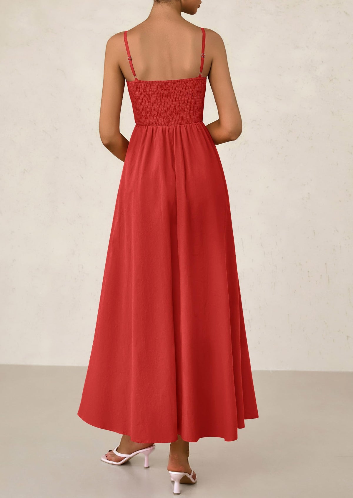 Smocked Swing Maxi Dress - Spaghetti Strap, Beach - photo 43