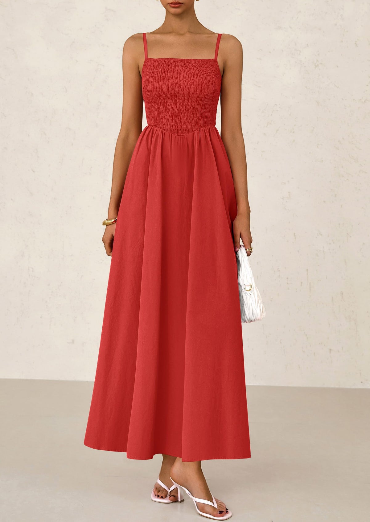 Smocked Swing Maxi Dress - Spaghetti Strap, Beach - photo 45