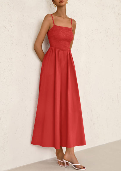 Smocked Swing Maxi Dress - Spaghetti Strap, Beach - photo 49