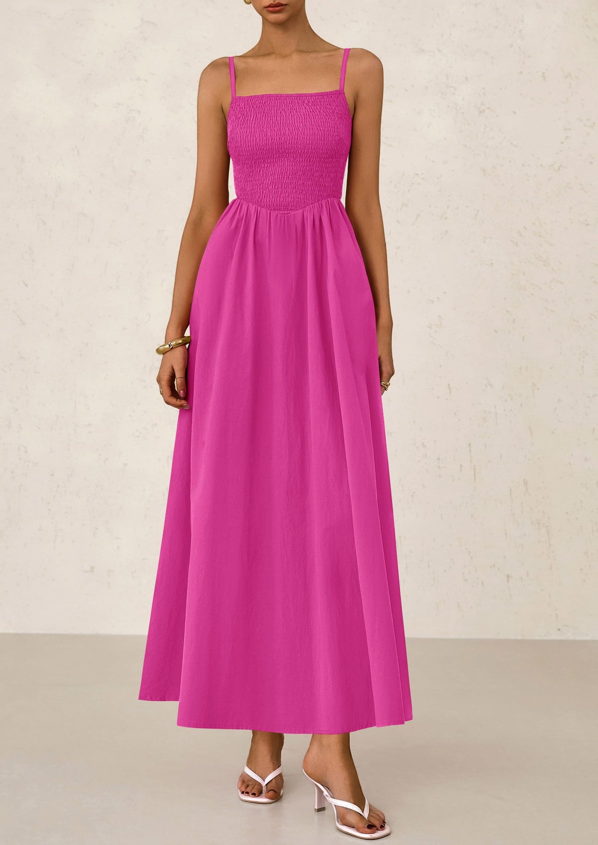 Smocked Swing Maxi Dress - Spaghetti Strap, Beach - photo 56