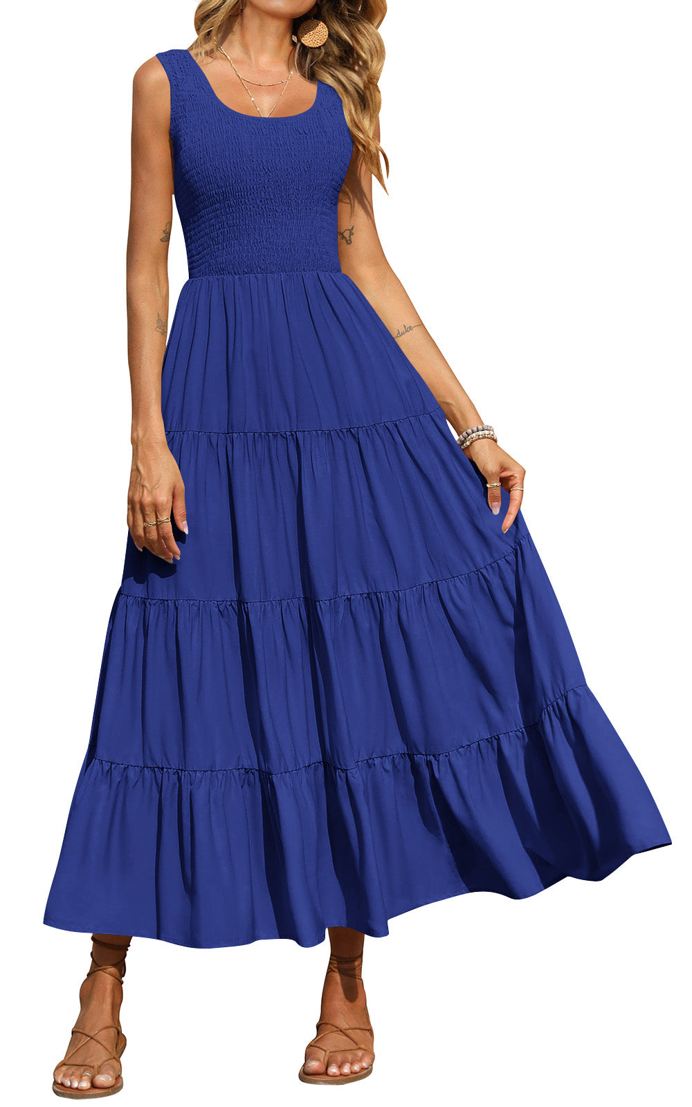 Smocked Tiered Maxi Dress - Tank, Casual - photo 70