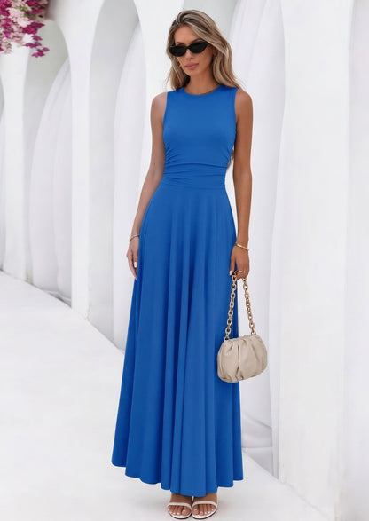 Flowy Maxi Dress - Sleeveless, Crewneck, Casual - photo 77