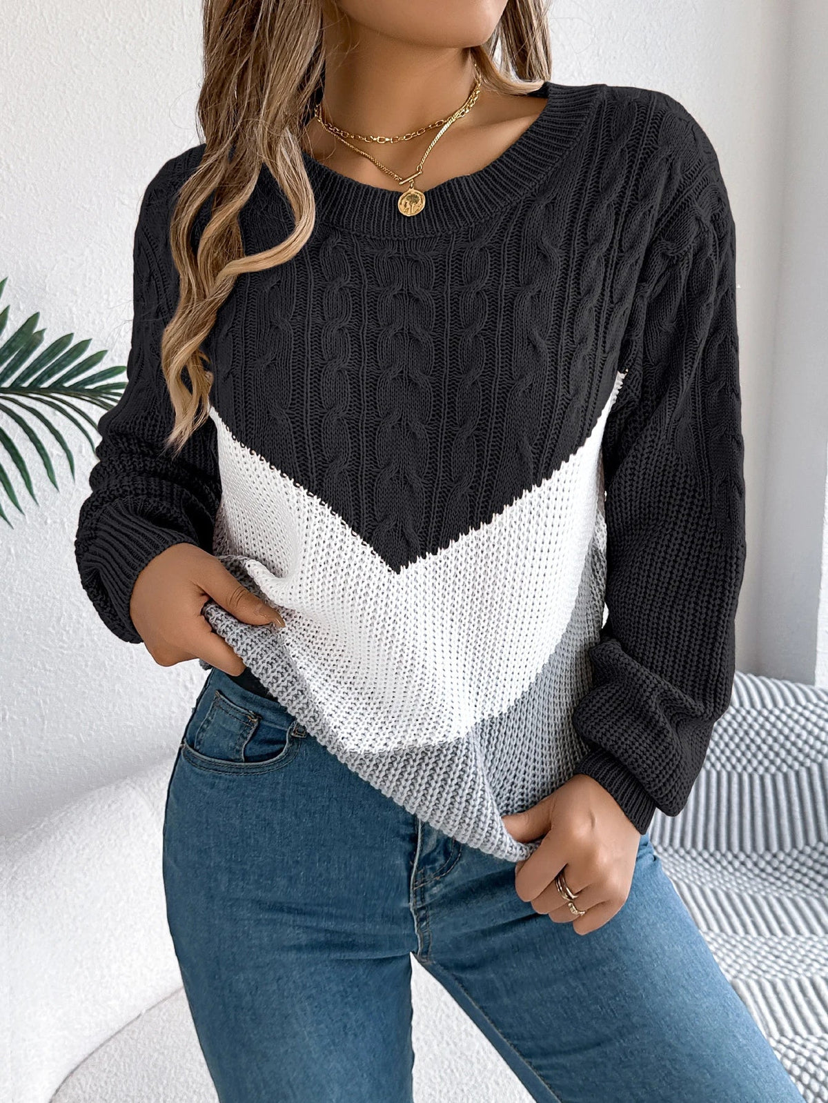 Chevron Stitch Pullover