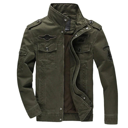 Orsenvi Mens Cargo Jacket Structured Fit Cotton Field Coat Wind