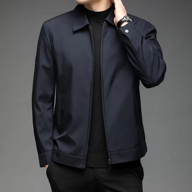 Orsenvi Men's Stand Collar Jacket Lightweight Office Ready Layer
