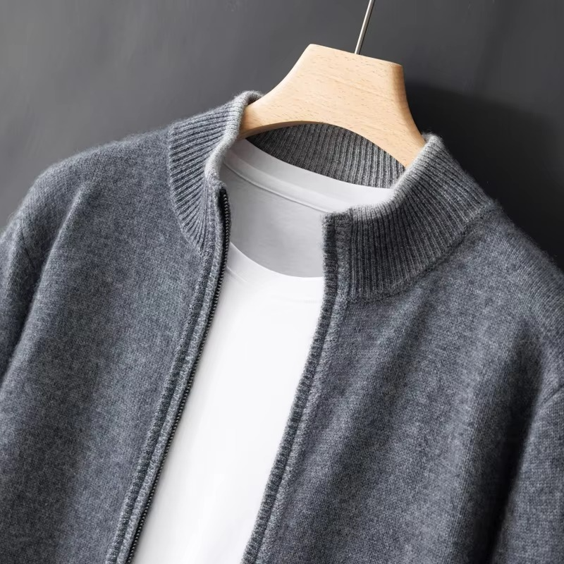Orsenvi Men's Cashmere Cardigan Loose Fit Sweater