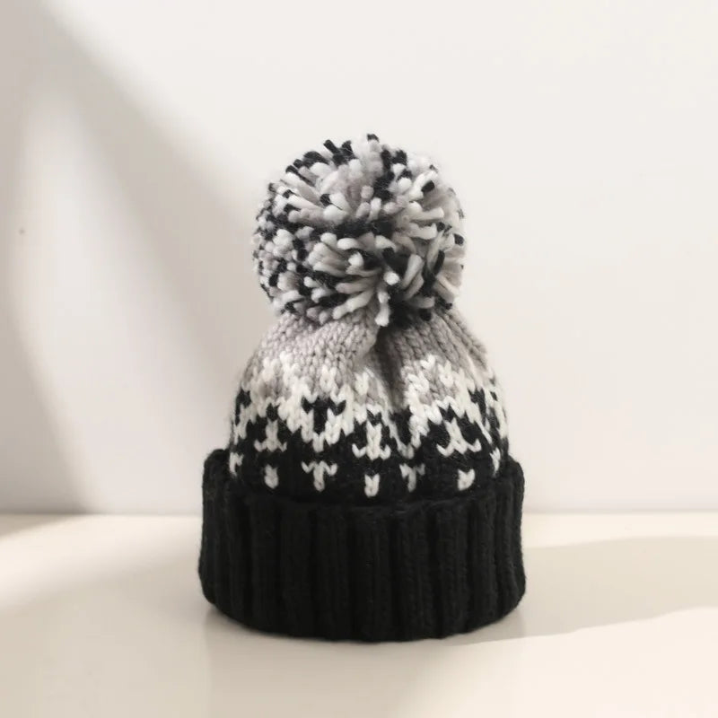 Cozy Snowflake Pom Beanie