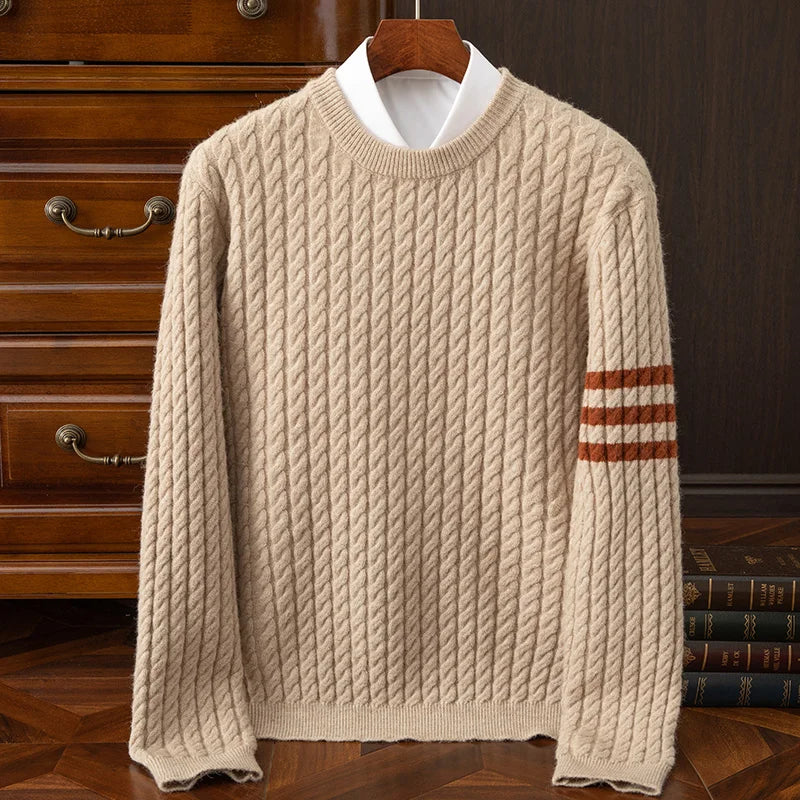 Orsenvi Men's Kingsford One Hundred Percent Cashmere Sweater