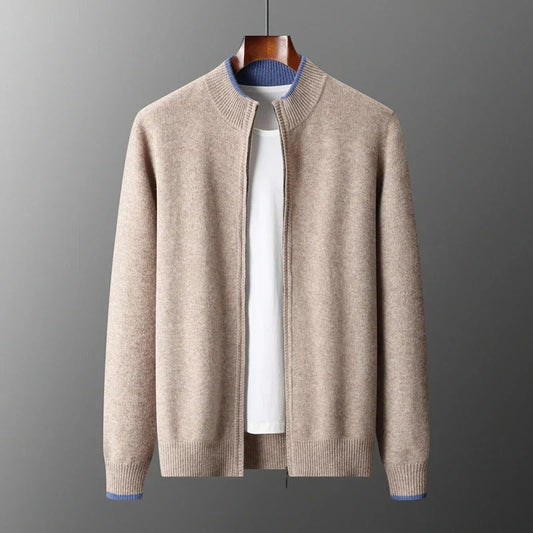 Kayden Wool Zip Up Sweater