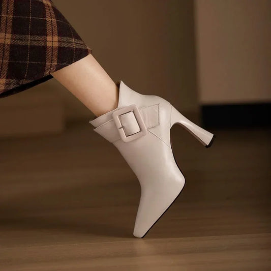 Buckle Heel Boots