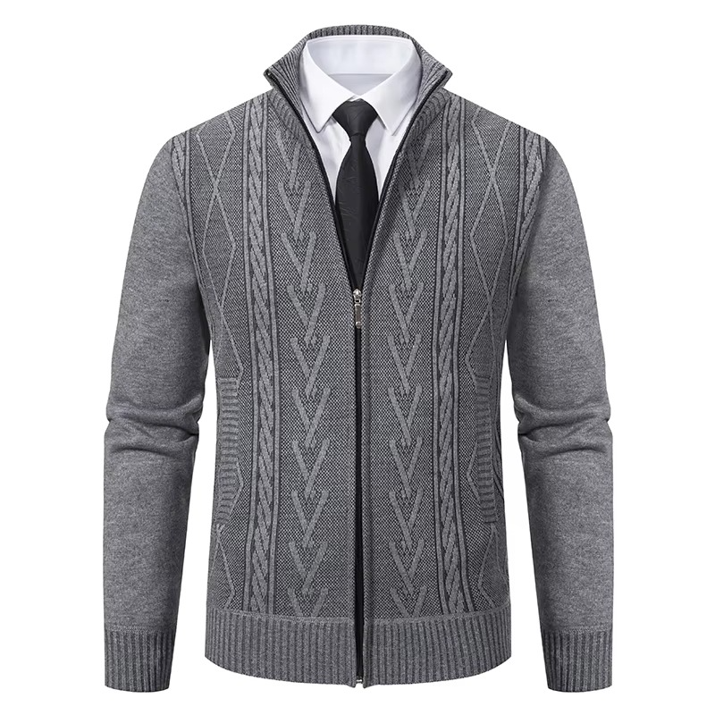 Orsenvi Men's Cashmere Padded Insulated Sweater
