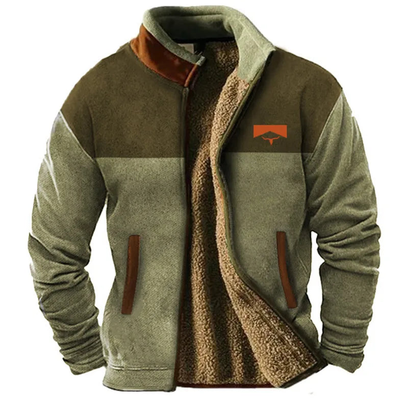 Orsenvi Sebastian Men's Sherpa-Lined Fleece Jacket