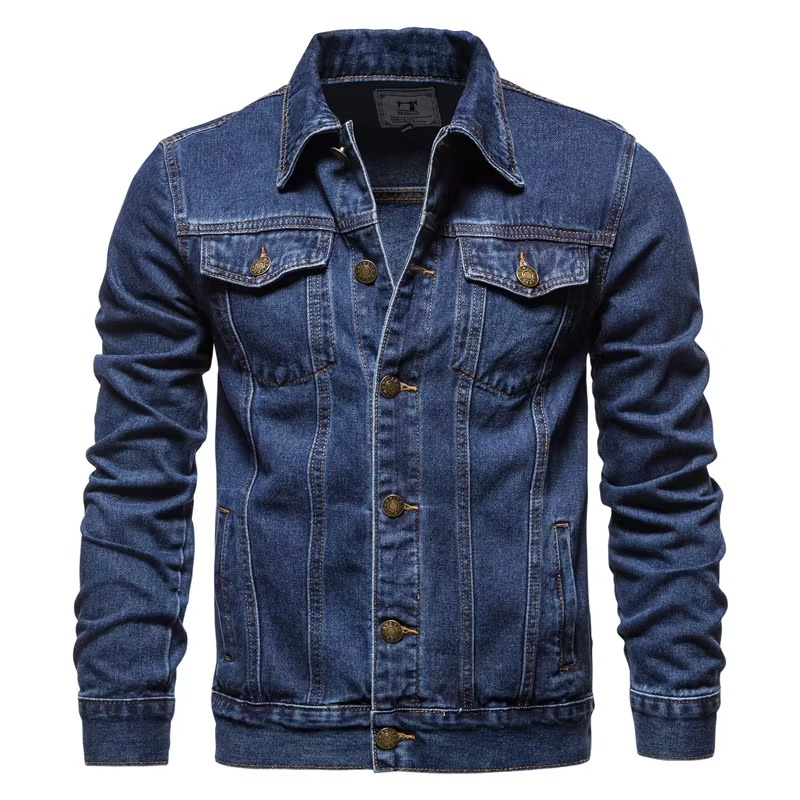 Orsenvi Men's Slim Fit Vintage Denim Jacket