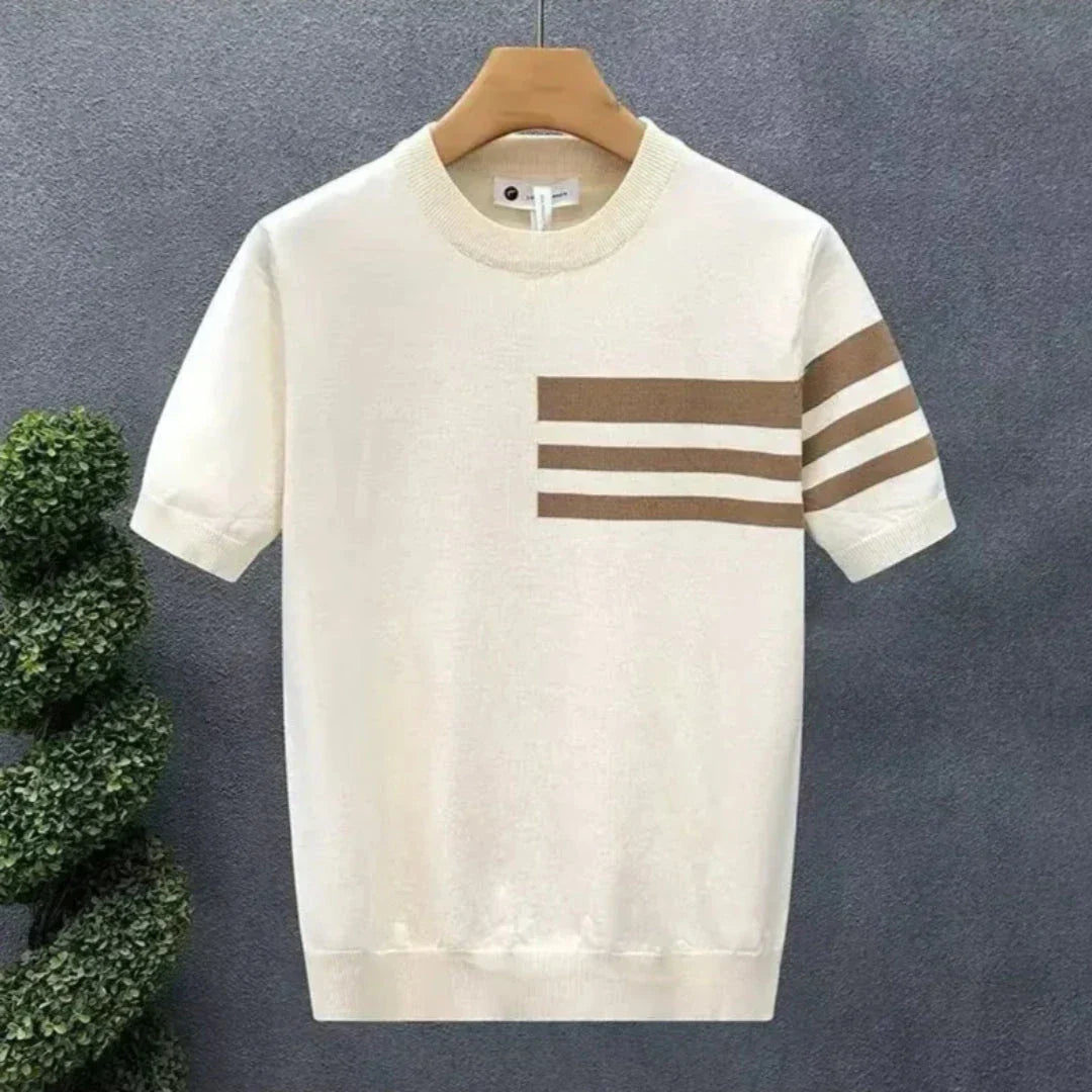 Sam Contrast-Stripe Knit Tee
