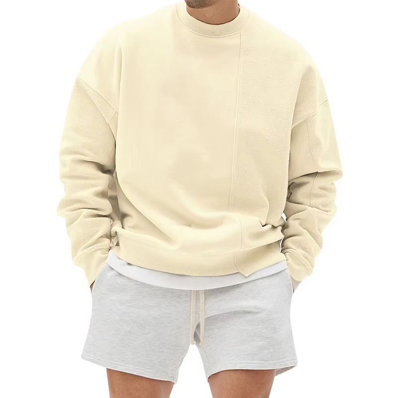 Orsenvi Men's Loose Fit Hoodie Crew Neck Sweater
