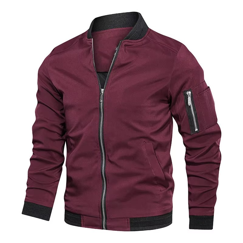 Orsenvi Men's Lightweight Bomber Jacket Windbreaker With Zip Pockets