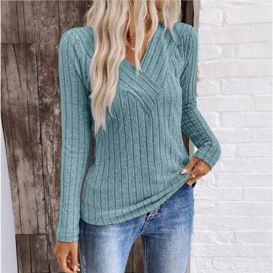 Elegant Sunken Stripe Sweater