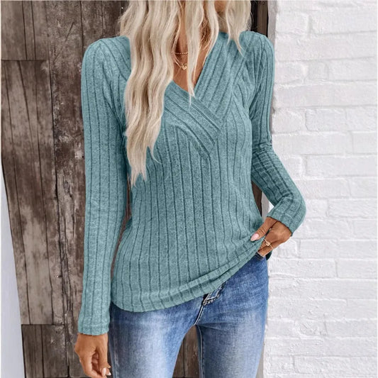 Elegant Sunken Stripe Sweater