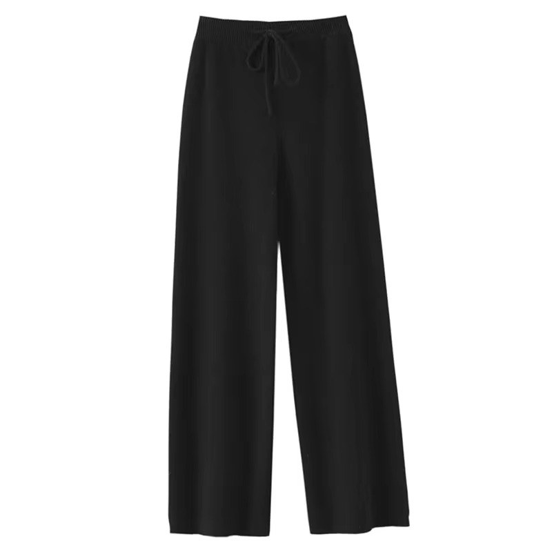 Orsenvi Women's Knit High Waist Wide Leg Pants