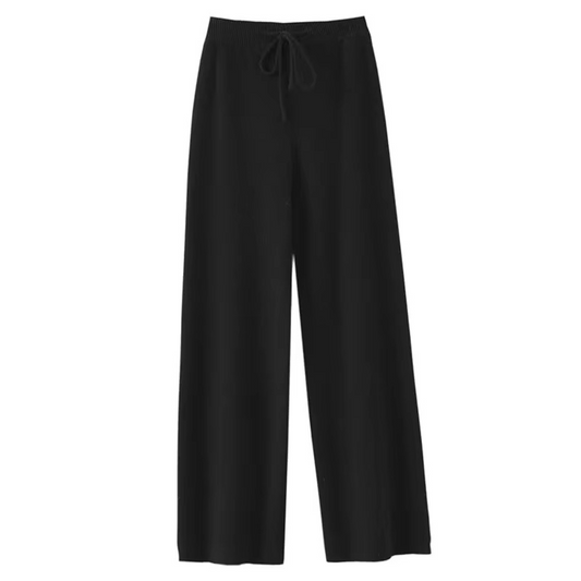 Orsenvi Women's Knit High Waist Wide Leg Pants
