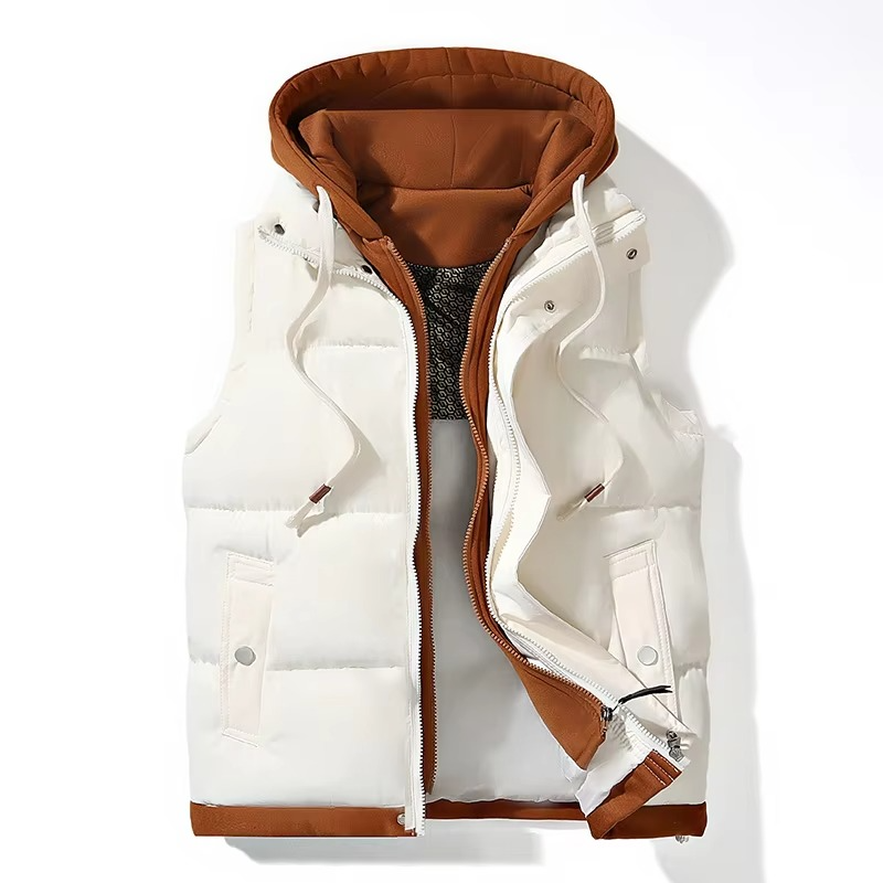Orsenvi Mens Winter Hooded Puffer Vest Warm Insulation