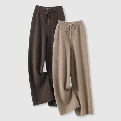 Emma Loose Cashmere Pants By Orsenvi Luxurious Wide Leg Trousers