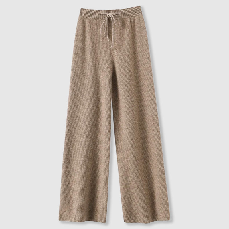 Emma loose cashmere wide-leg pants by Orsenvi, relaxed chic trousers with fluid drape