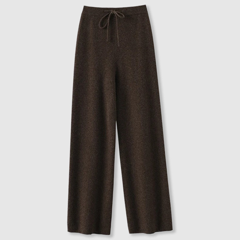 Emma loose cashmere wide-leg pants by Orsenvi, relaxed chic trousers with fluid drape luxurious soft fit