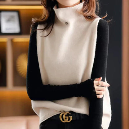 Orsenvi Sophie Turtleneck Wool Vest