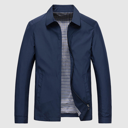Orsenvi Theodore Men's Navy Harrington Jacket