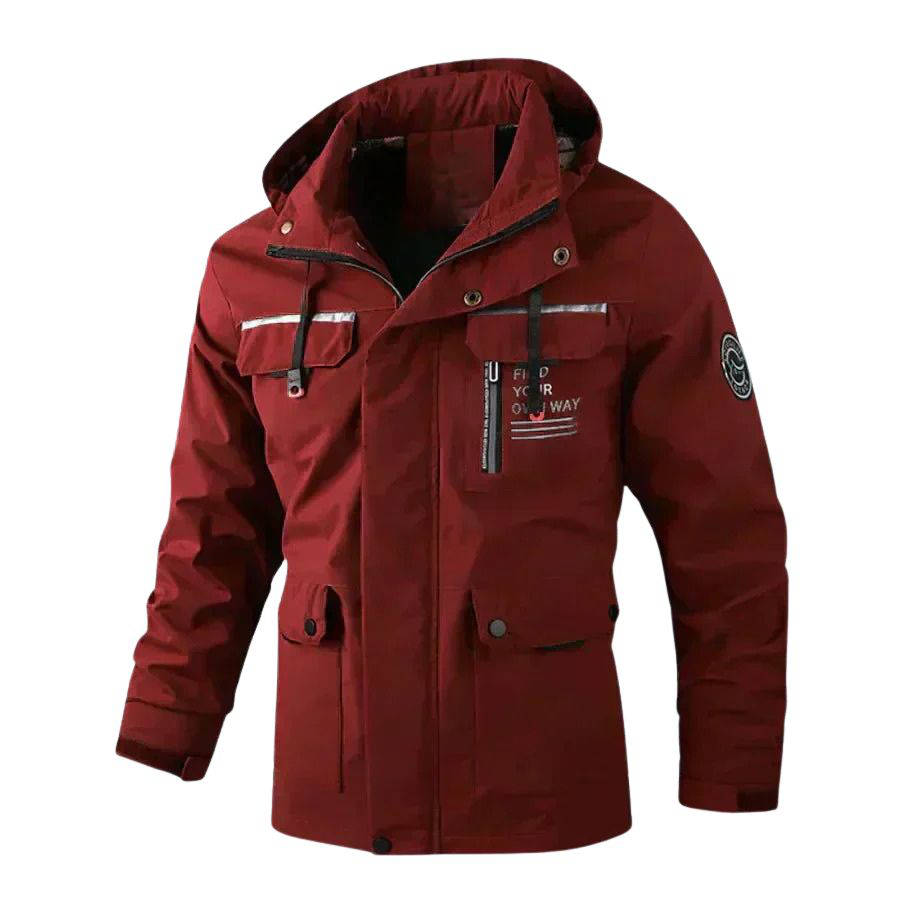 Men's lightweight insulated winter jacket windproof breathable coat with pockets modern slim fit