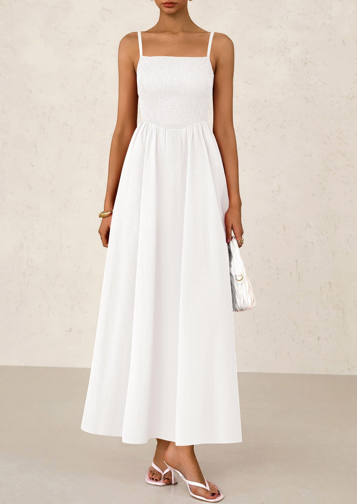 Smocked Swing Maxi Dress - Spaghetti Strap, Beach - photo 61