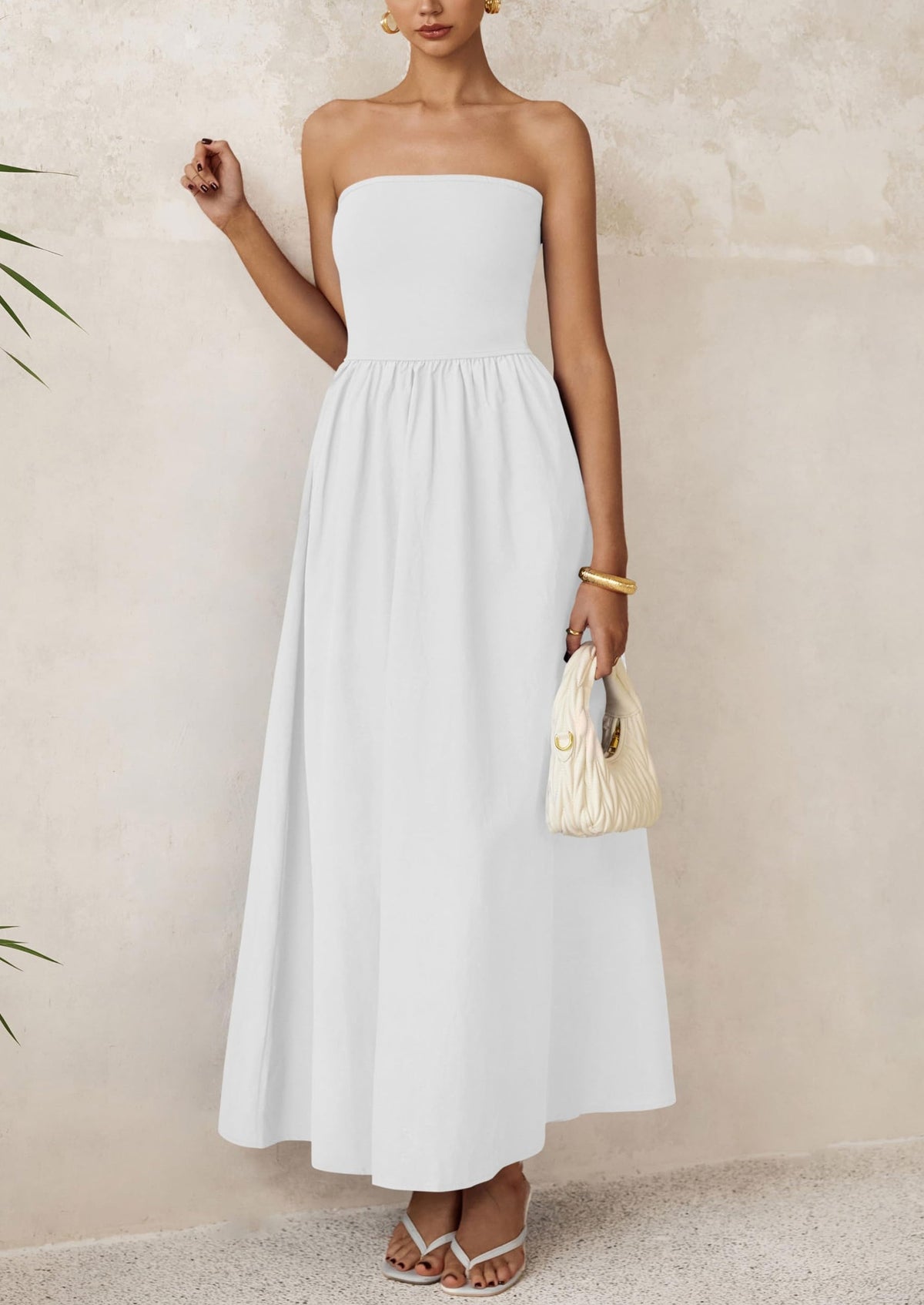 A-Line Flowy Maxi Dress - Strapless, Party - photo 50