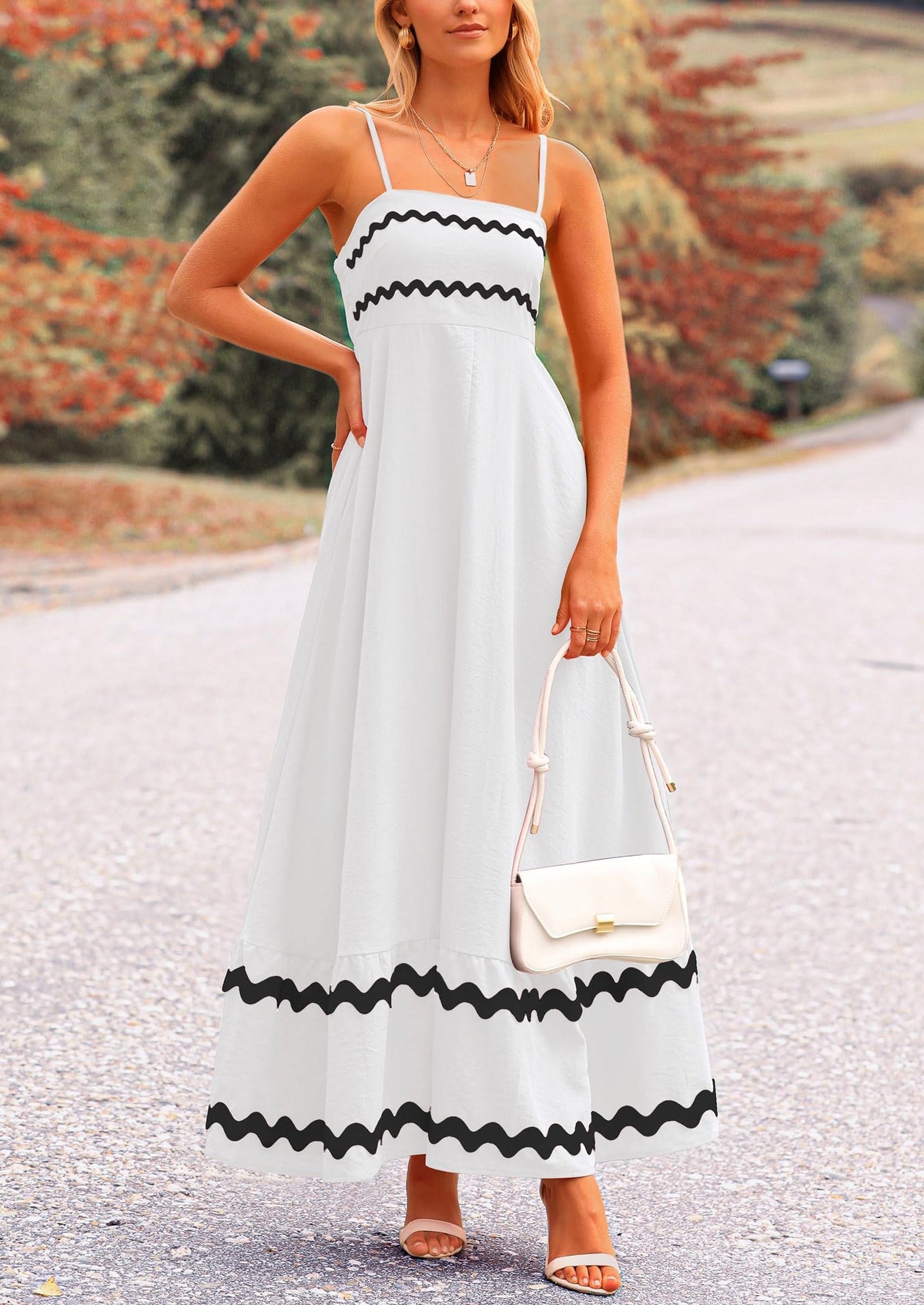 Light Blue Flowy Maxi Dress - Sleeveless, Casual - photo 10