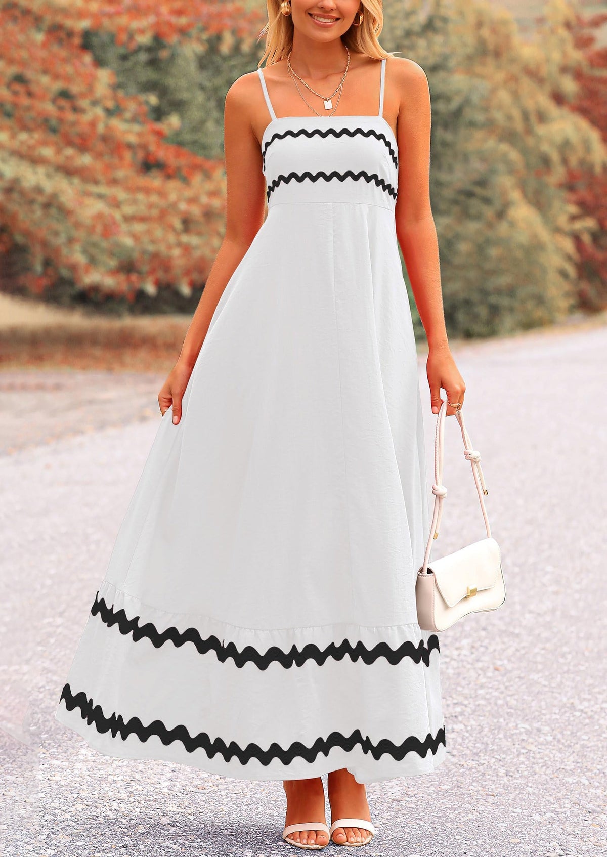 Light Blue Flowy Maxi Dress - Sleeveless, Casual - photo 11