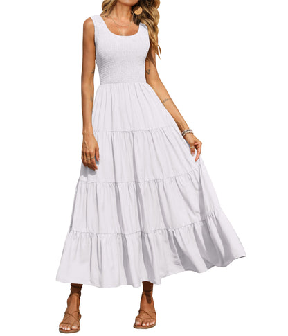 Smocked Tiered Maxi Dress - Tank, Casual - photo 76
